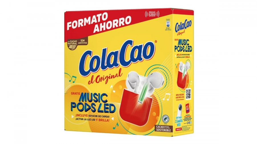 ColaCao lanza sus auriculares inalámbricos Music Pods Led