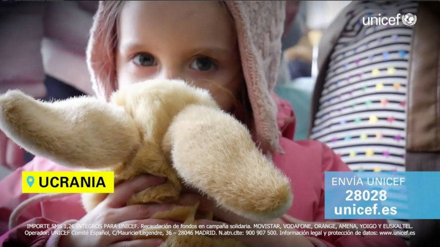 campaña de UNICEF España para ayudar a niños en la guerra de Ucrania