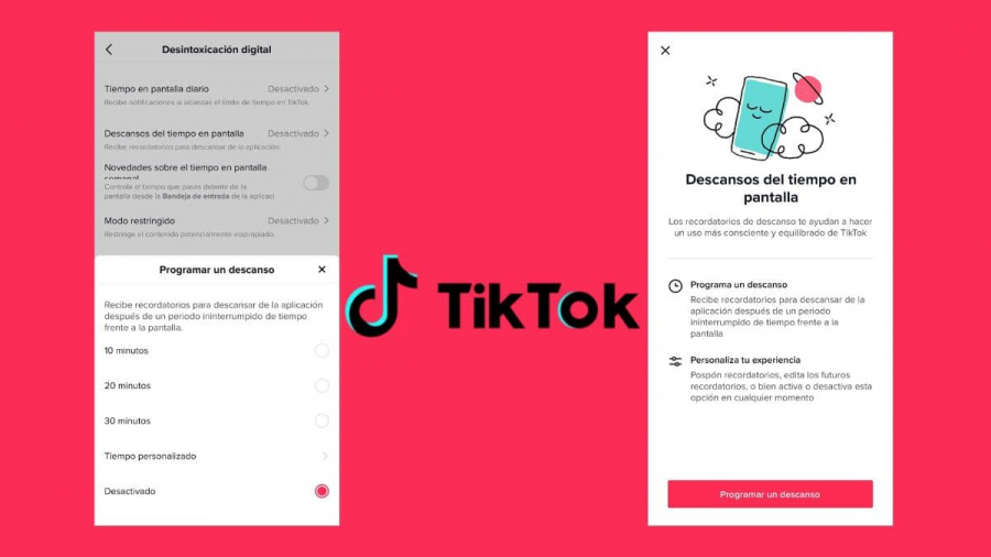 funcionalidades de TiKtok para controlar el tiempo que se pasa en la plataforma
