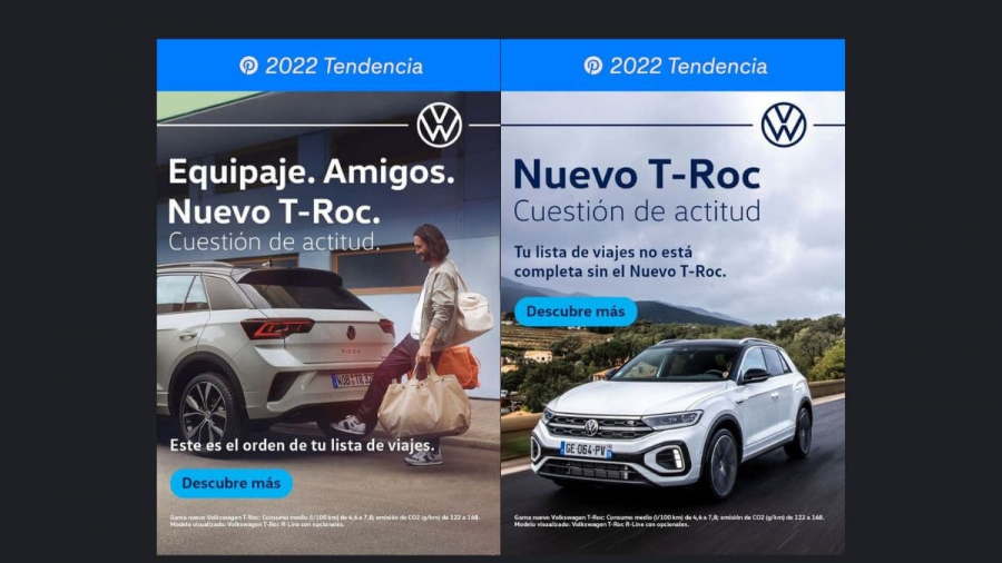 Campaña de Volkswagen España de Insignias de Tendencias en Pinterest