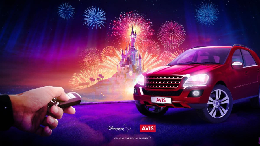 AVIS patrocinador oficial alquiler de coches de Disneyland París