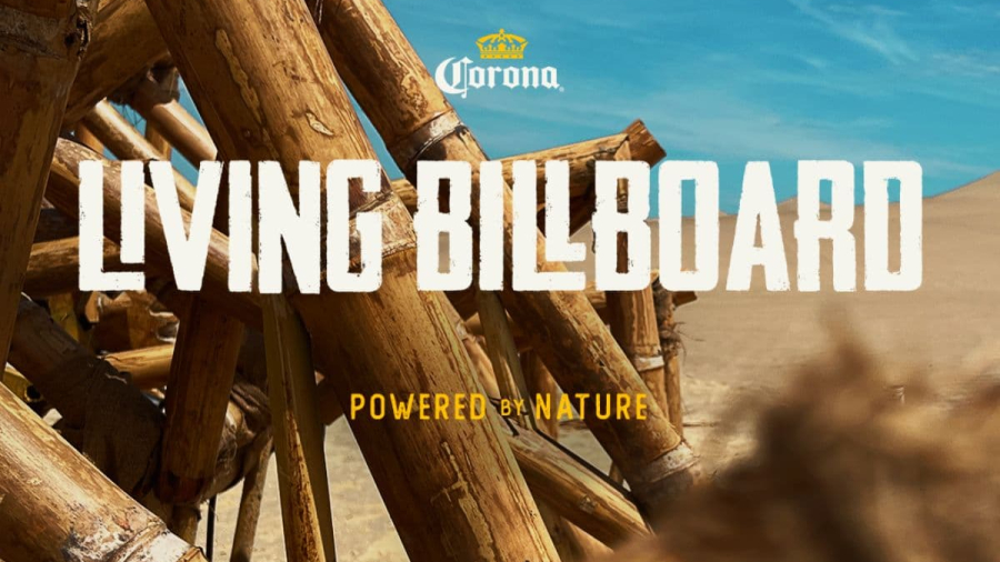 Panel publicitario Living Billboard de Cerveza Corona