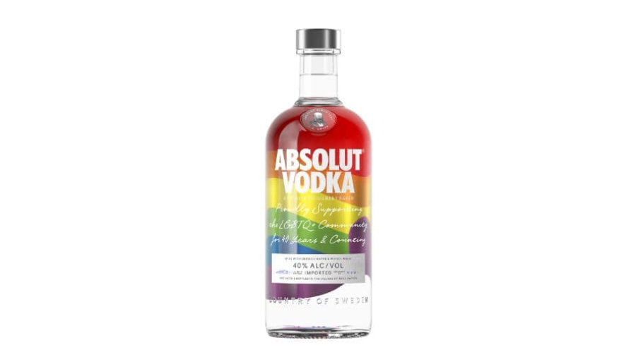 edición limitada de la botella Absolut Rainbow