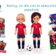 Famosa lanza la muñeca Nacy un día con la Selección Española