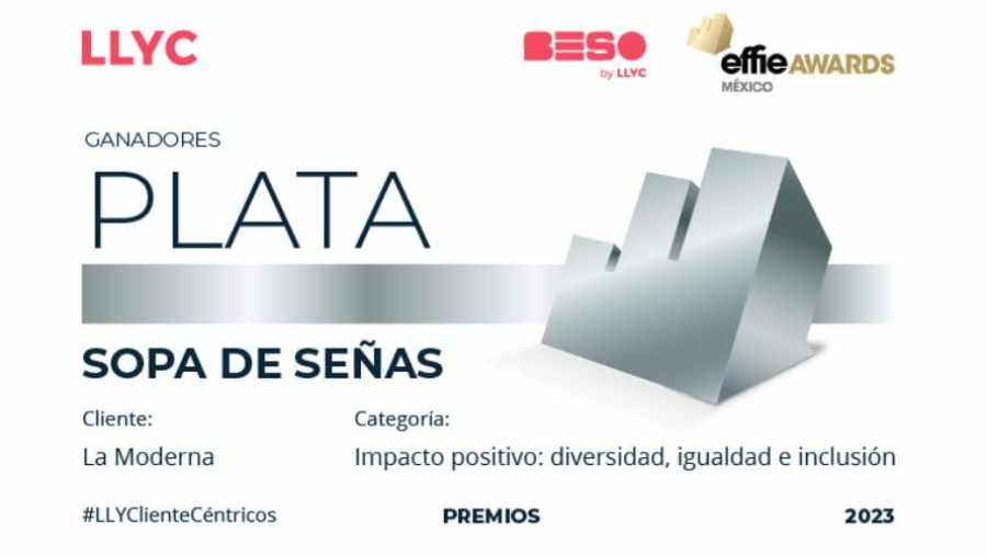 La campaña Sopa de Señas gana una plata en los Effie Awards México 2023