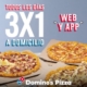 promoción 3x1 en pizzas a domicilio de Domino's Pizza