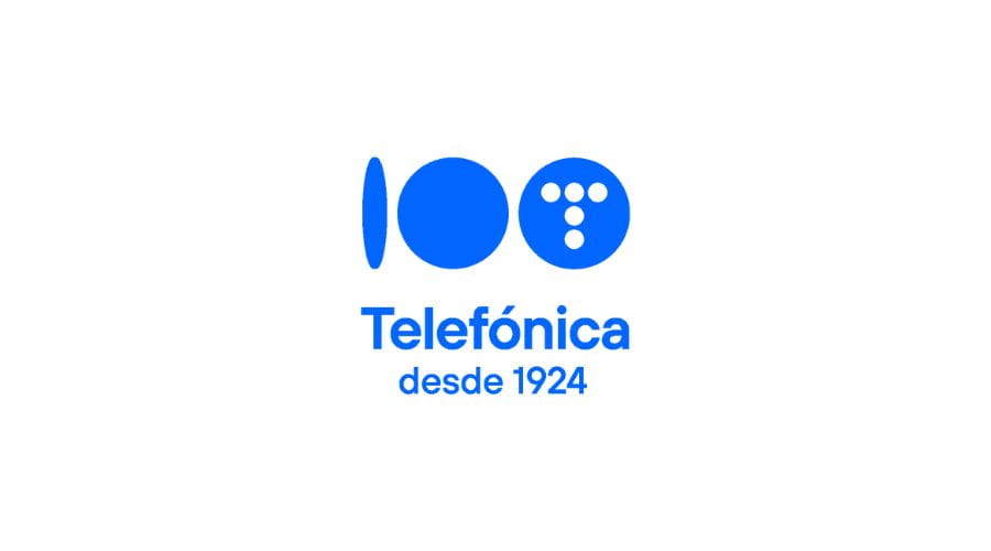 Logotipo del cien aniversario de Telefónica