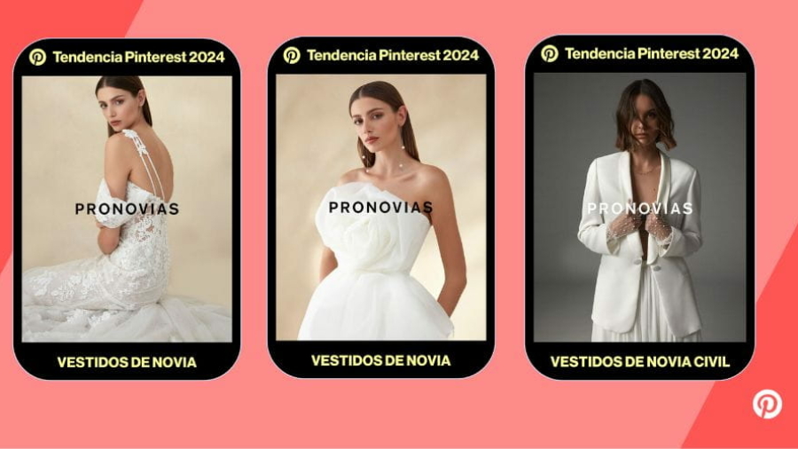 Pronovias lanza la campaña de su colección 2024 en Pinterest