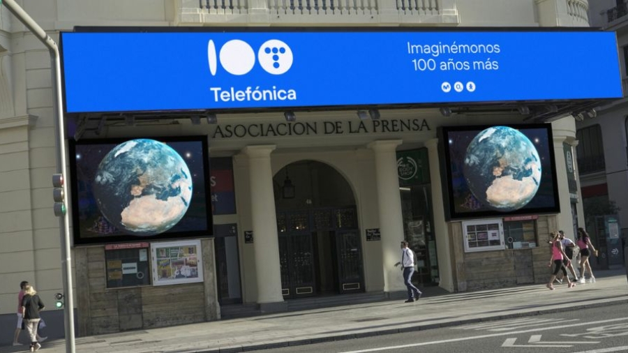Campaña de publicidad programática de gran formato de Telefónica en Madrid