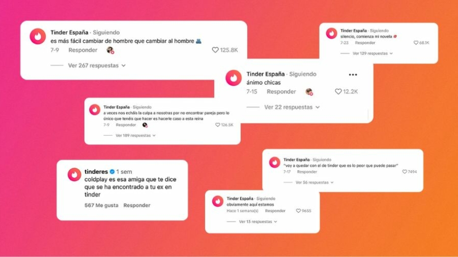 mensajes de Tinder en redes sociales