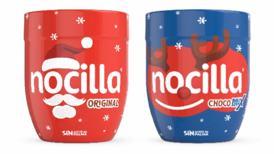 Edición limitada de envases de Nocilla para la Navidad 2025