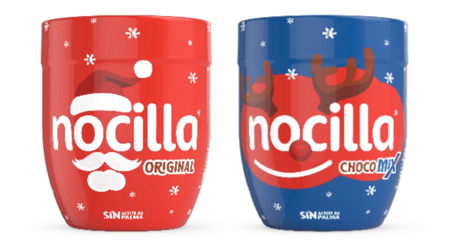 Edición limitada de envases de Nocilla para la Navidad 2025