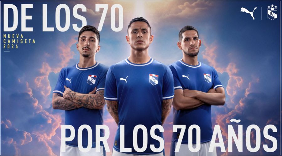 PUMA lanza camiseta del 70 aniversario del Club Sporting Cristal