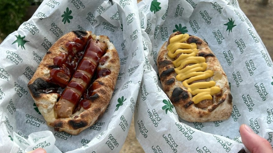 Pizza-dogs veganos Garden Pizza x Heura