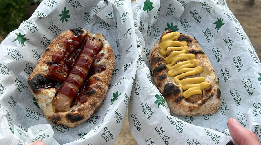 Pizza-dogs veganos Garden Pizza x Heura