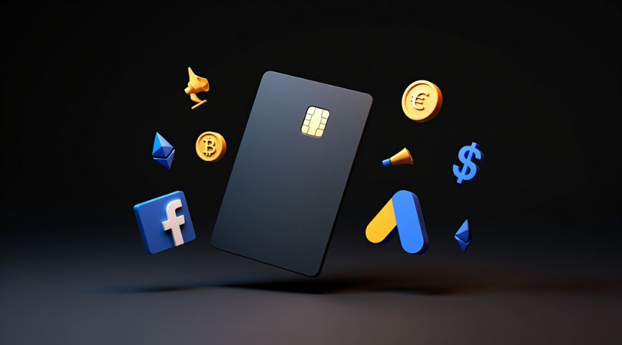 tarjetas para pagar Google Ads y Facebook Ads