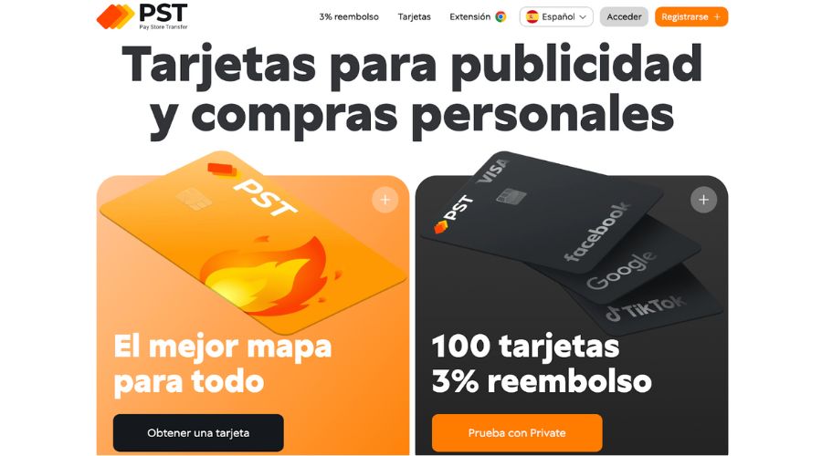 Tarjetas para publicidad de PST