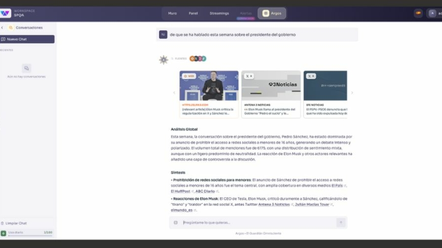 asistente conversacional Argos