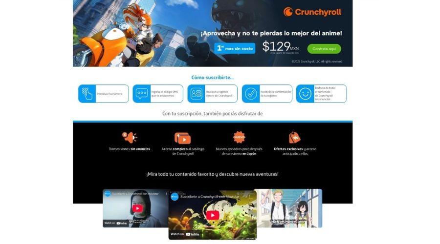 alianza de Movistar México con Crunchyroll