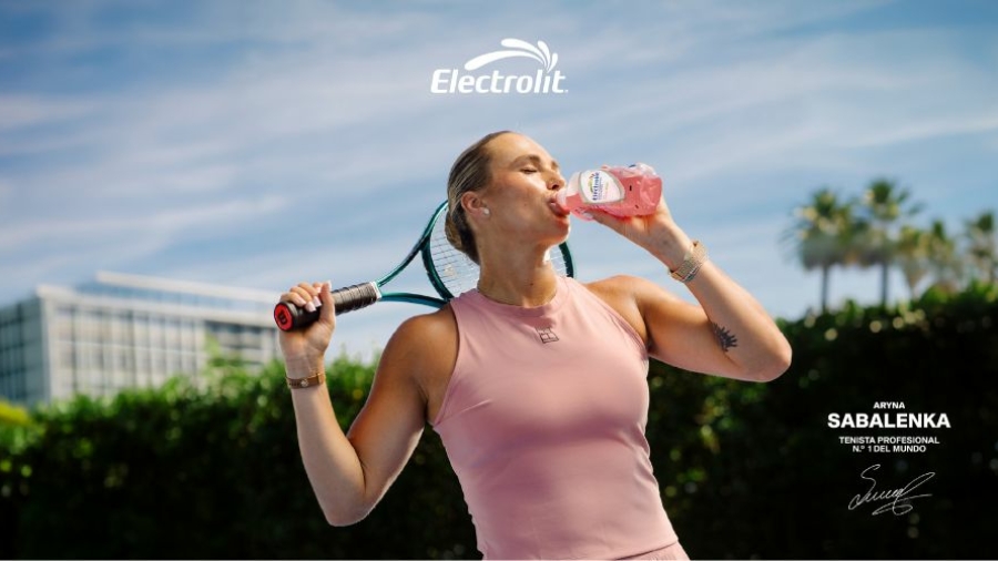 Aryna Sabalenka es embajadora de marca de Electrolit