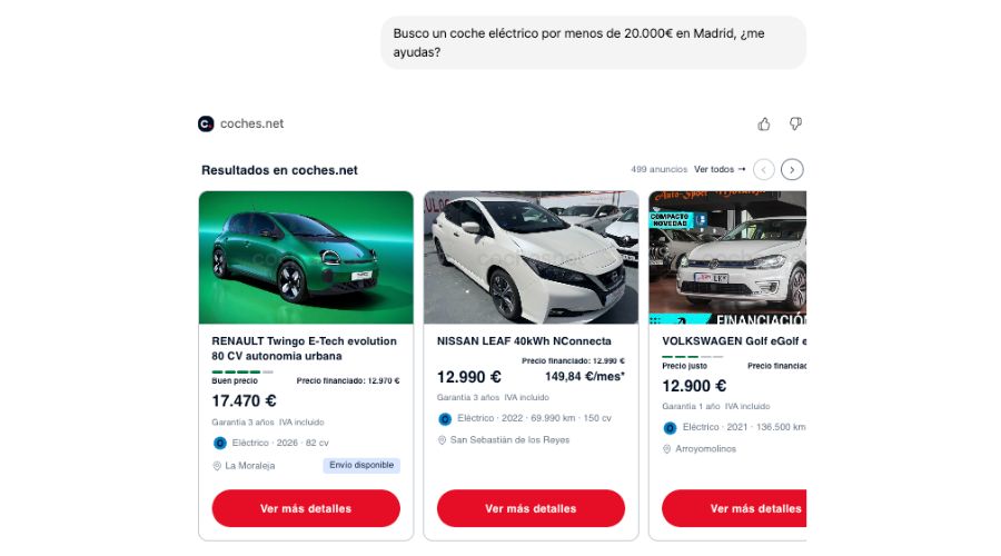 coches.net se integra en ChatGPT