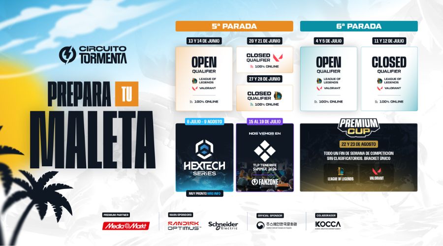 Calendario de verano del Circuito Tormenta 2026