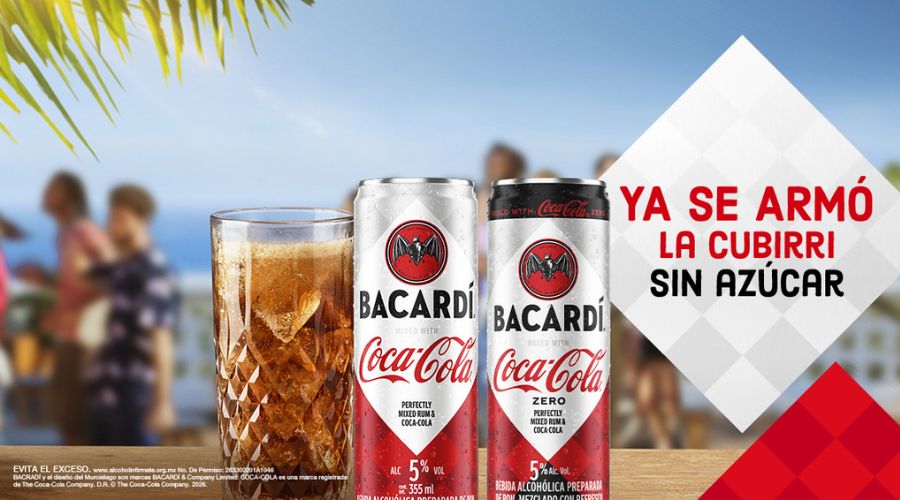 bebida Bacardí & Coca-Cola Zero