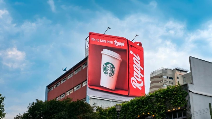 Campaña exterior de Rappi en Ciuidad de México