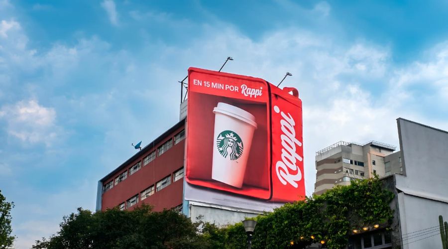 Campaña exterior de Rappi en Ciuidad de México